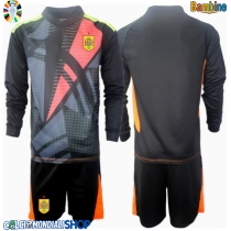 Maglie da calcio Spagna Portiere Seconda Maglia Bambino Europei 2024 Manica Lunga (+ Pantaloni corti)